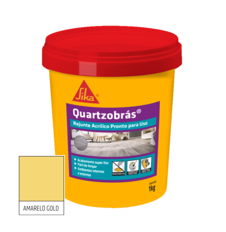 Rejunte Acrílico Quartzobrás – Amarelo Gold 1kg
