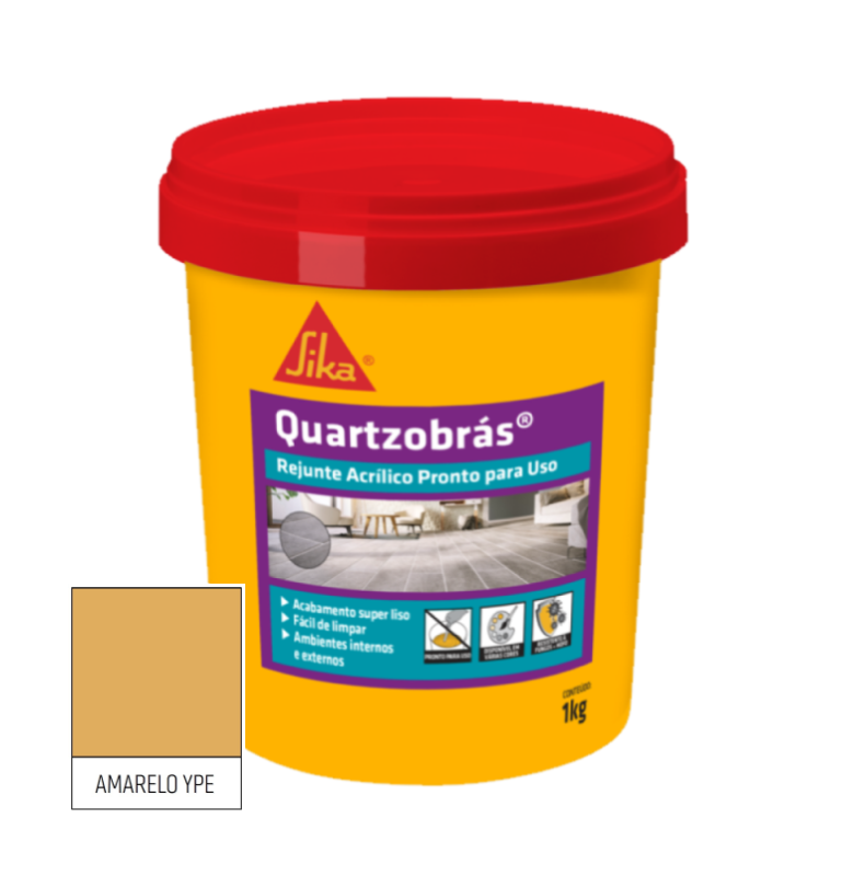 Rejunte Acrílico Quartzobrás – Amarelo Ypê 1kg