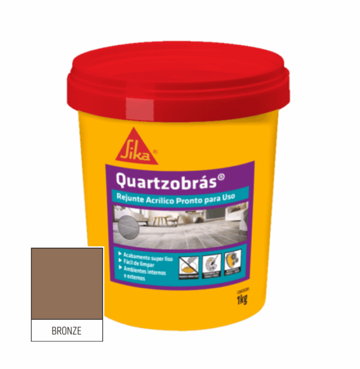 Rejunte Acrílico Bronze Quartzobrás 1kg - Imagem 1
