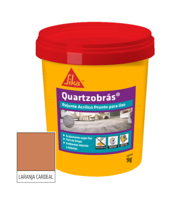 Rejunte Acrílico Quartzobrás – Laranja Cardeal 1kg