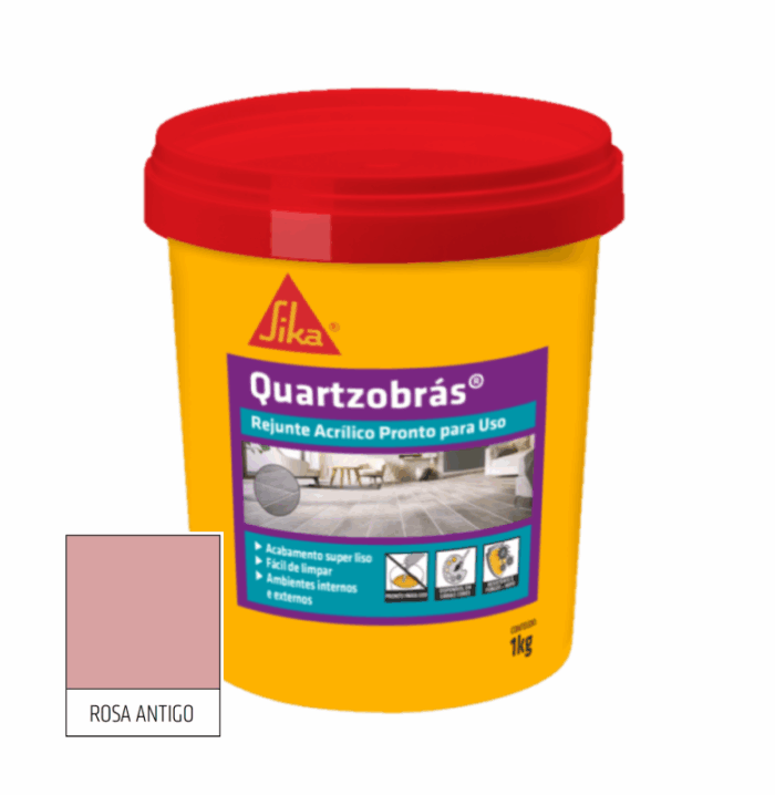 Rejunte Acrílico Rosa Antigo Quartzobrás 1kg - Imagem 1