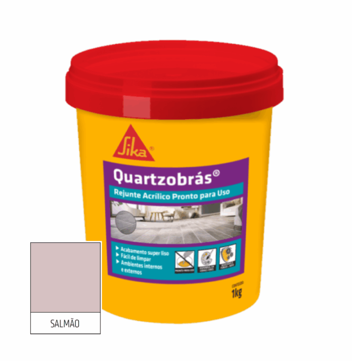 Rejunte Acrílico Salmão Quartzobrás 1kg - Imagem 1