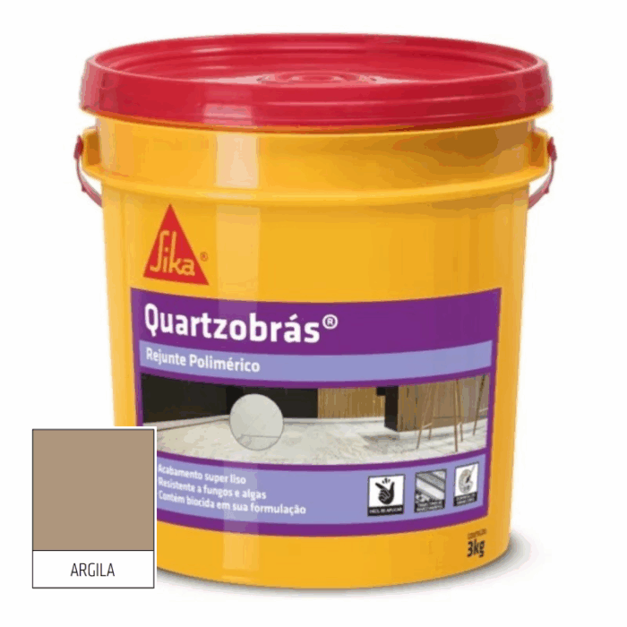 Rejunte Polimérico Quartzobrás Argila 3kg - Imagem 1