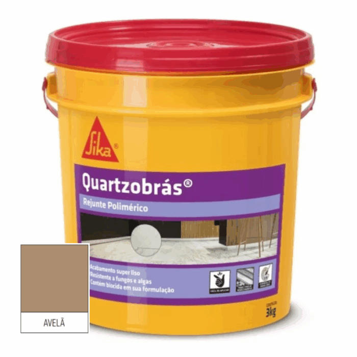 Rejunte Polimérico Quartzobrás Avelã 3kg - Imagem 1