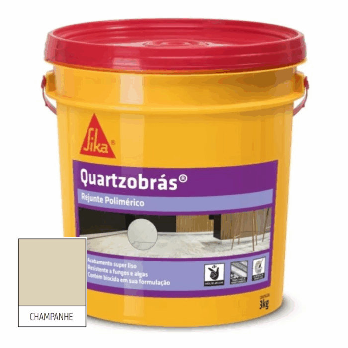 Rejunte Polimérico Quartzobrás Champanhe 3kg - Imagem 1
