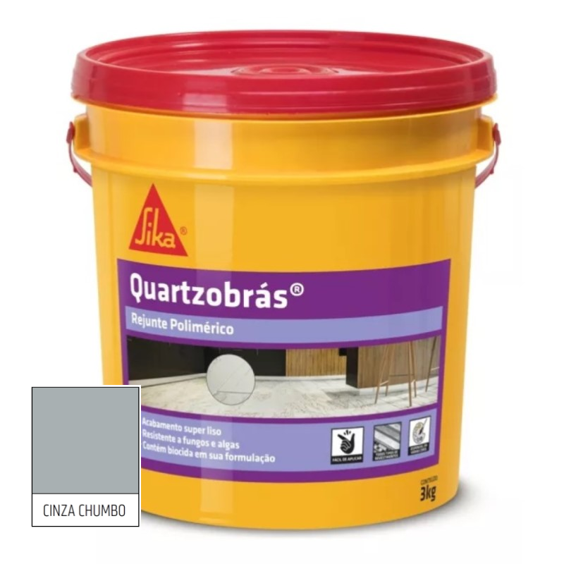 Rejunte Polimérico Quartzobrás – Cinza Chumbo 3kg