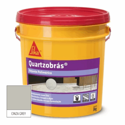 Rejunte Polimérico Quartzobrás Cinza Grey 3kg